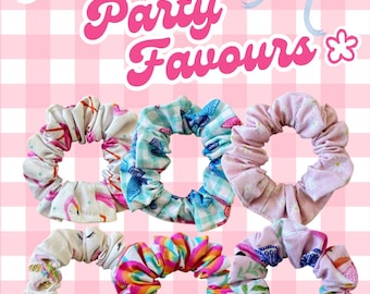 Skinny Scrunchies for Kids | Mini Scrunchie Set | Party Favors for Girls | Colorful Hair Ties | Birthday Goodie Bag Gifts | Hair Accessories