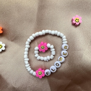 Custom bracelets and ring set, kids party favors kit, bracelet diy kit, bracelet making kit, birthday party goodie bag, loot bag filler