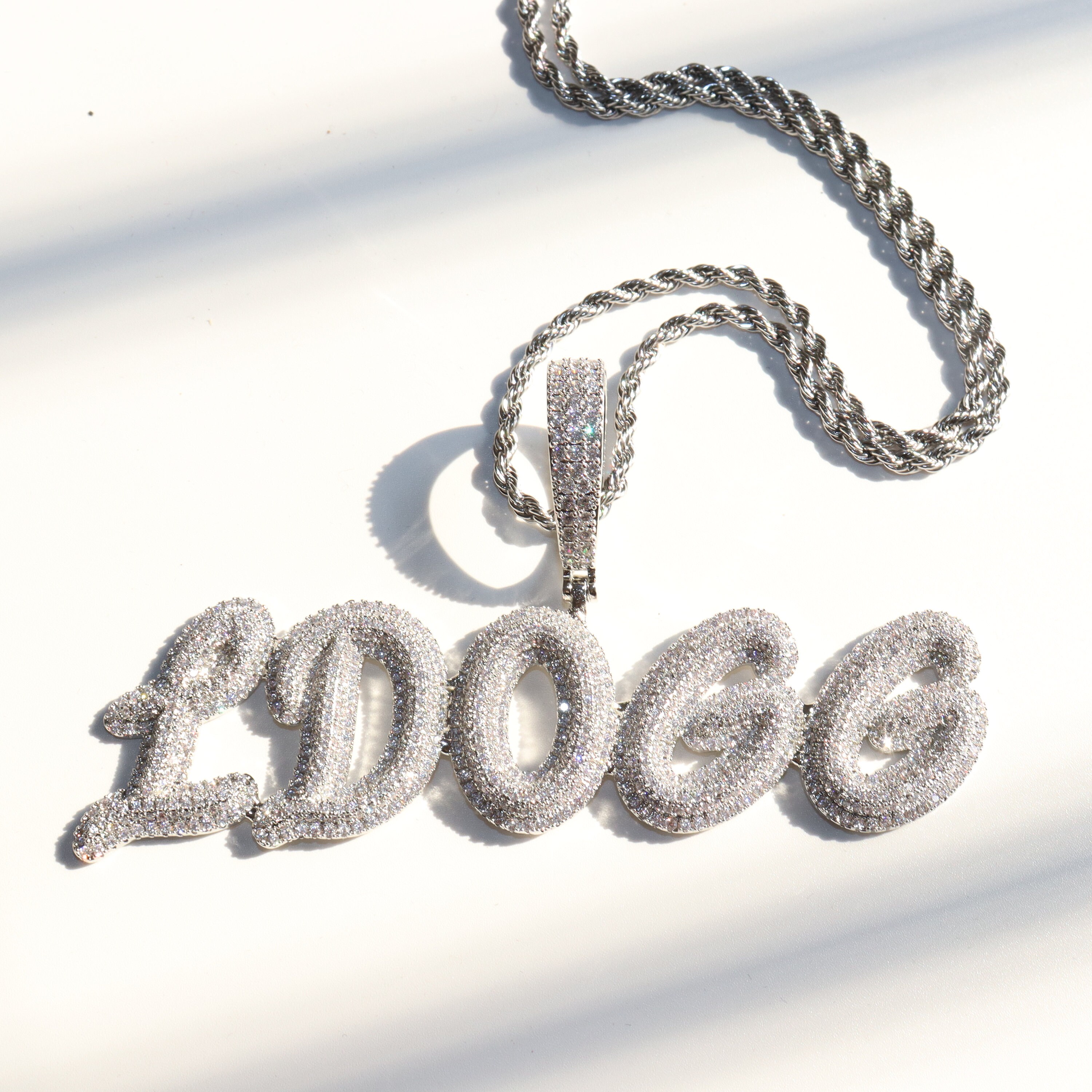 Custom Big Signature Font Name Necklace 