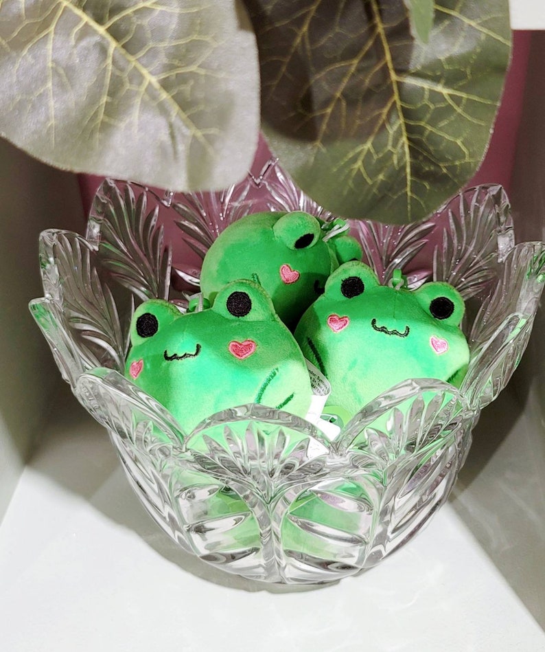 Cute Frog Plush, Froggy Plush, Plushie Clip, Kawaii Frog Plush, Frog Gifts, Round Frog, Cute Plush Toy, Baby Ribbit image 8