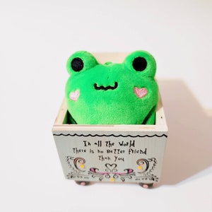 Cute Frog Plush, Froggy Plush, Plushie Clip, Kawaii Frog Plush, Frog Gifts, Round Frog, Cute Plush Toy, Baby Ribbit image 4