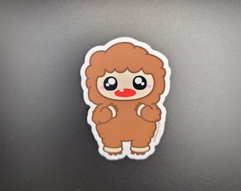 Cute Baby Bigfoot Vinyl Sticker, Cute Sasquatch Sticker, Cute Sassy Sticker, Cute Cryptid Gifts, Cute Cryptid Stickers, Kawaii Cryptids