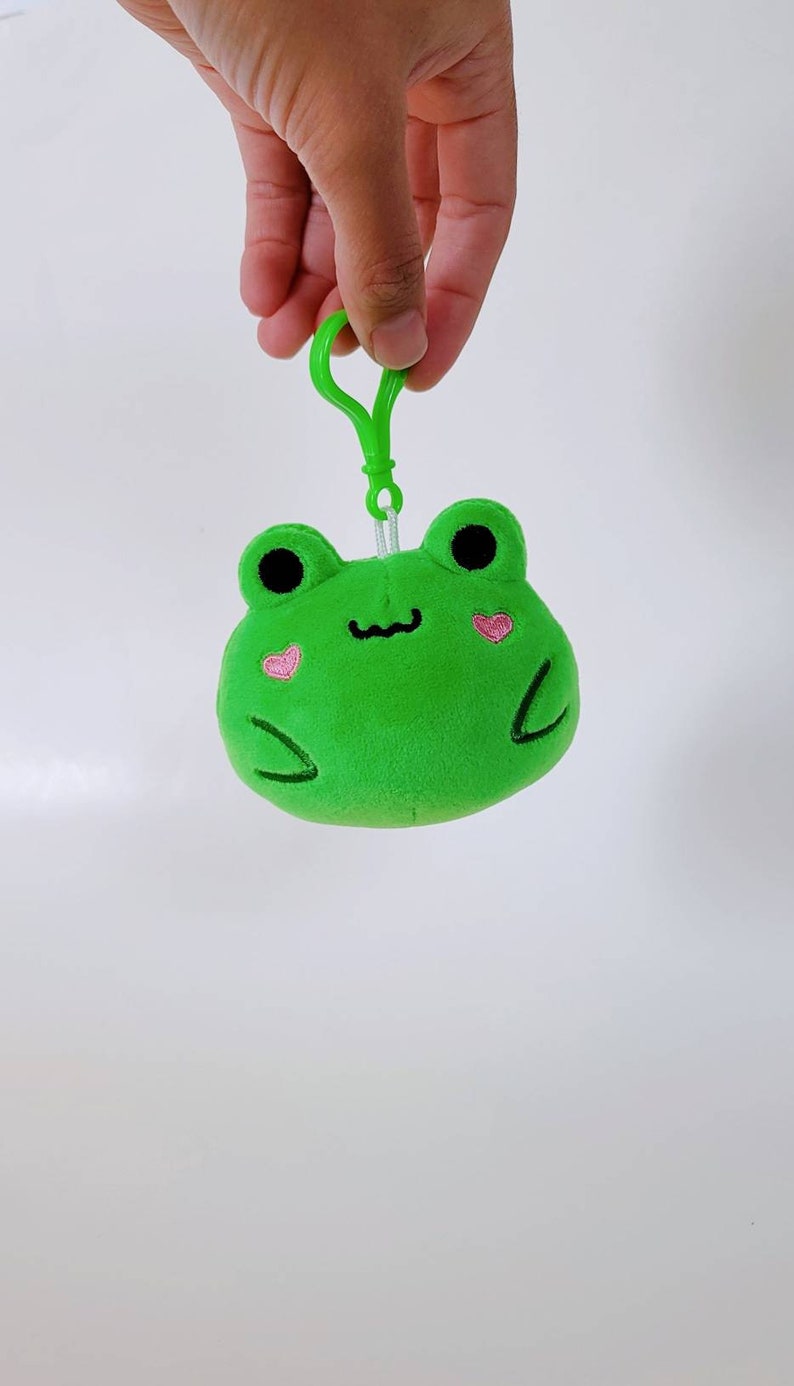 Cute Frog Plush, Froggy Plush, Plushie Clip, Kawaii Frog Plush, Frog Gifts, Round Frog, Cute Plush Toy, Baby Ribbit image 2