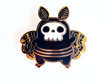 Cute Mothman Enamel Pin, Baby Mothman, Acherontia Moth Enamel Pin, Deaths Head Moth Enamel Pin, Cryptid Enamel Pins, Cute Cryptids