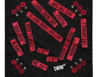 Arirang Heart Dark Bandana | ARMY Concert Accessory | Kpop Fan Gift