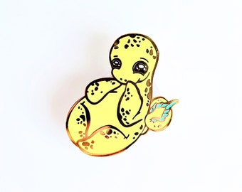 Cute Loch Ness Monster Enamel Pin, Baby Loch Ness pins, Cute Nessie Enamel Pin, Loch Ness Gifts, Cute Cryptid Enamel Pins, Cute Cryptids