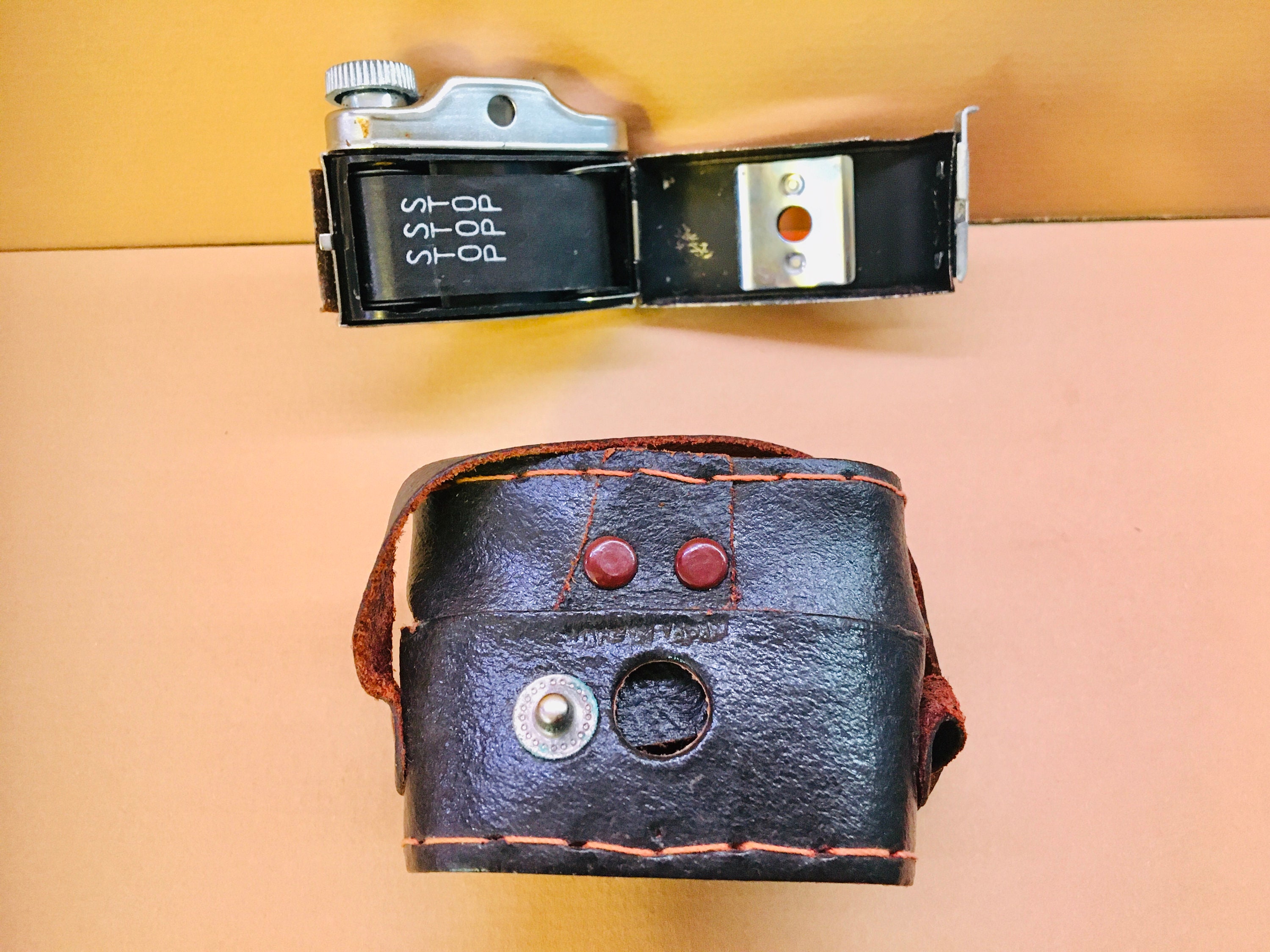 Zs- Appareil Photo Miniature Hit Vintage Japon Années 50 Étui Cuir - Photo, audio & vidéo