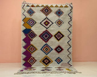 Moroccan Carpet: Beni Ourain Wool Rug - Soft, Durable Indoor Floor Covering