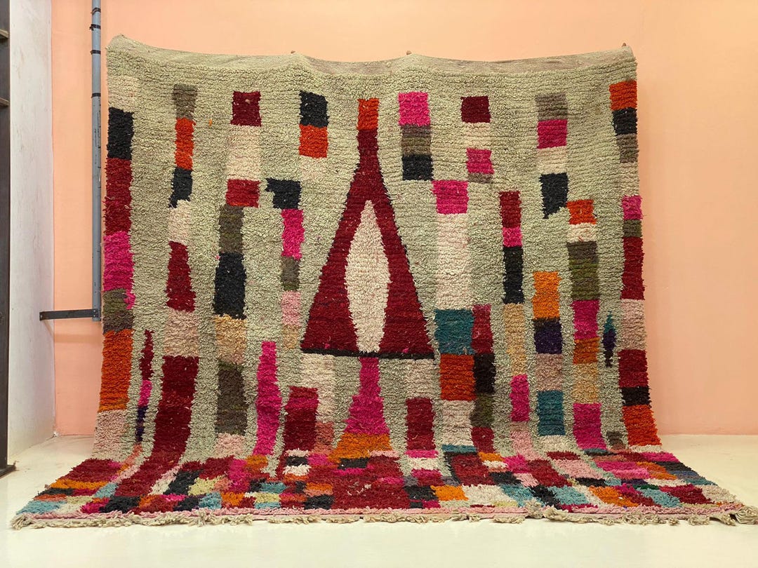 Bohemian Wool Rug, Colorful Berber Patterns, Soft Shaggy Texture ... - Soft Architectural Shaggy Texture Patterns For Walls