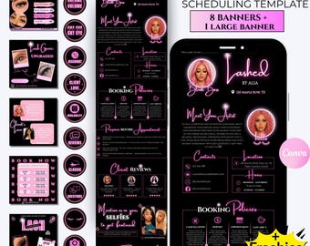 Acuity Scheduling Template Lash Tech, Lashing Booking Site, Lash Stylist Acuity, Lash Acuity Site, Lash Tech Website, Luxury Acuity, Digital