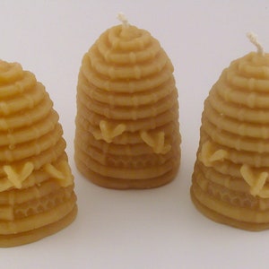 Beeswax Candles Skep Custom set of 3 image 1