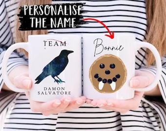 Personalized Damon Salvatore Mug,Team Damon,Damon Salvatore Mug, BirthdayGift,Damon Salvatore Merch,VampireDiaries Mug,Vampire Diaries Merch