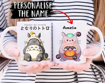 Personalized Totoro Mug,Studio Ghibli Mug,Gift for Studio Ghibli Character Fans,Gift for Anime Lovers,Studio Fan Coffee,