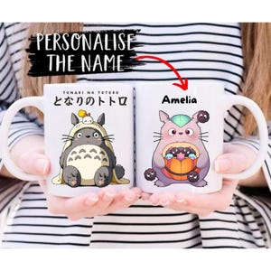 Personalized Totoro Mug,Studio Ghibli Mug,Gift for Studio Ghibli Character Fans,Gift for Anime Lovers,Studio Fan Coffee,