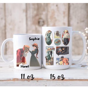 Personalized Howl Mug,Studio Ghibli Mug,Gift for Studio Ghibli Character Fans,Gift for Anime Lovers,Kawaii Anime Mug,Howl Castle Movie