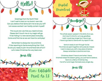 Elf Arrival Letter, Elf Printable Elf Letter, Elf Welcome Letter, Elf Hello, Elf Print, Elf on the, Elf Props, Elf Goodbye, Instant Download