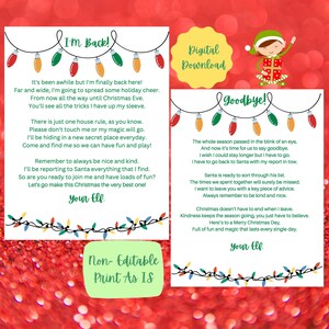 Estoy de vuelta elfo, carta de llegada de elfo, carta de elfo imprimible, carta de bienvenida de elfo, elfo adiós elfo en el, accesorios de elfo, ideas de elfo, descarga instantánea