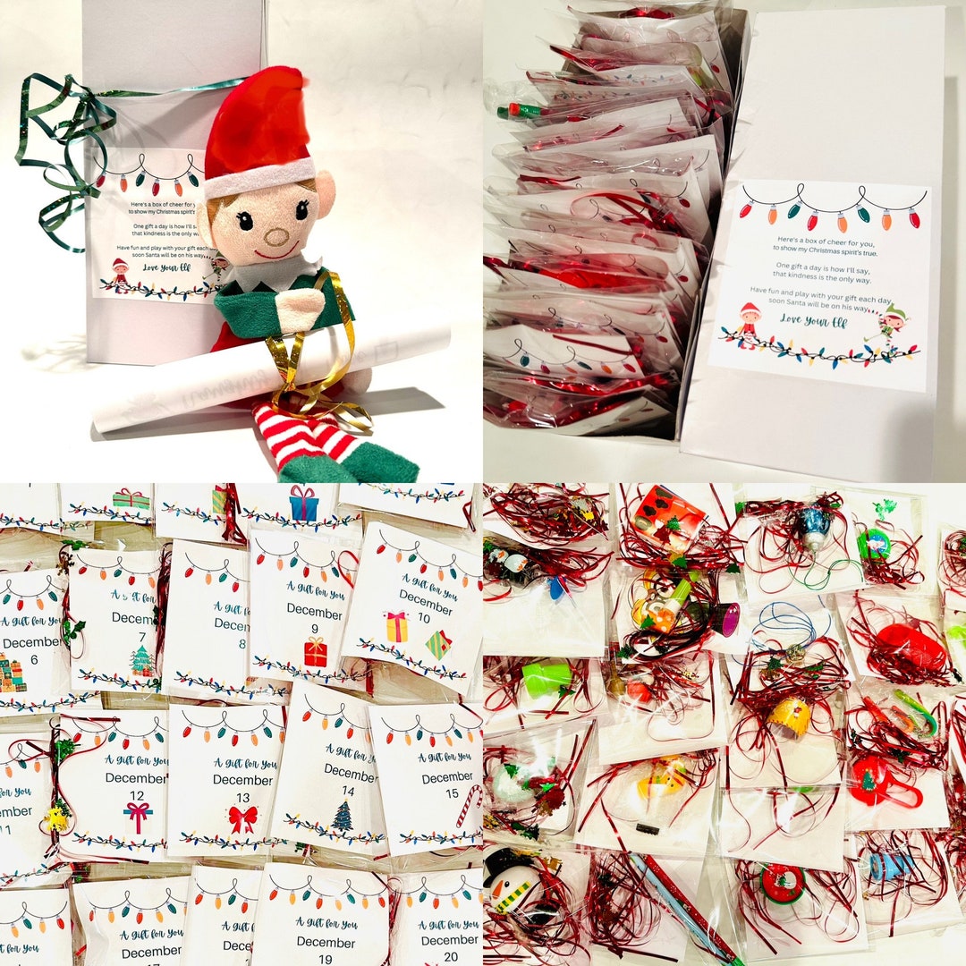 20 Day Elf Kit, Elf Christmas Countdown Gift Box, Elf Arrival, Elf