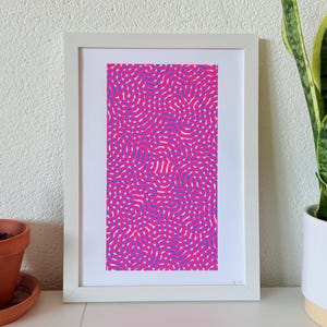 Sitodruk fluorescencyjny: Tekstura stochastyczna, limitowana edycja A4 Art