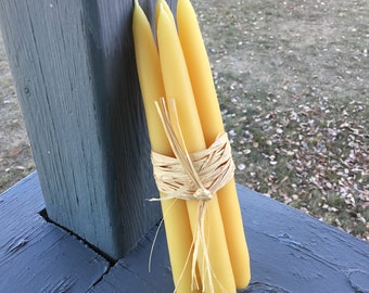 Pure Beeswax Tapers - Set of 4