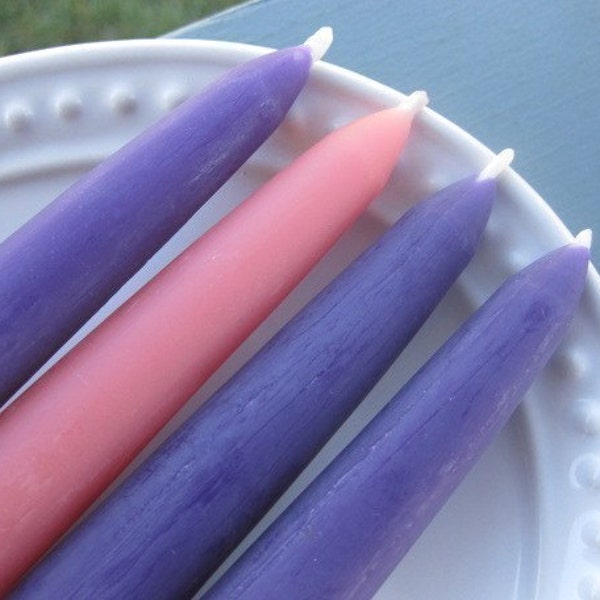 Pure Beeswax Advent Wreath Candles - Set of 4 Tapers