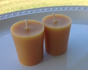 Pure Beeswax Votives - 2 - Gift Wrapped