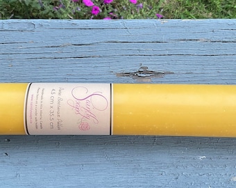 Altar Candle Single - White or Yellow Pure Beeswax - Small - Medium - Large