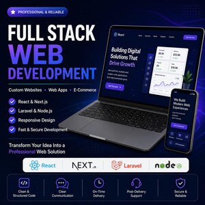 Custom Website Development Service | React, Next.js, Laravel & Shopify Full Stack Web Developer