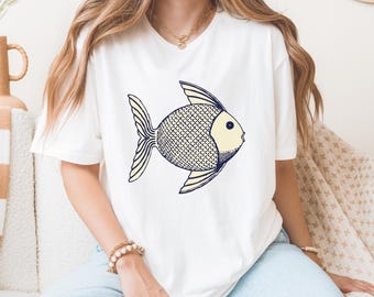 Fish Graphic T-Shirt: Unisex Softstyle Tee - Ocean Lover Gift
