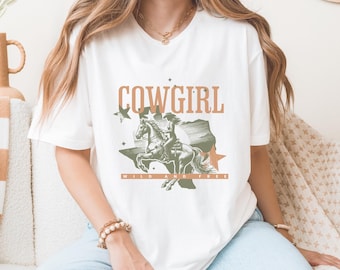 Cowgirl Vibes T-Shirt: Wild and Free Western Graphic Tee