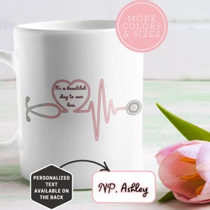 Personalized Nurse Mug, Custom Name Gift for RN, NP, LPN, nicu, Doctor, Medical Cup for Women in Medicine, Nurse Appreciation, Nurse Gift