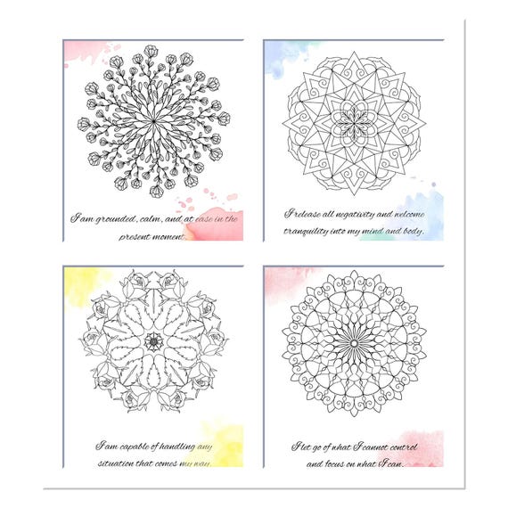 Mandala Malbuch Mit Affirmationen – Entspannung Für Erwachsene & Kinder