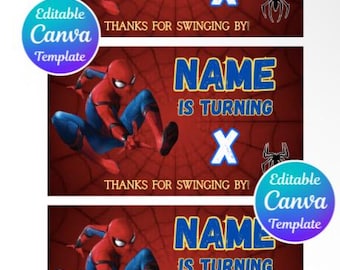 Spider-Man Gable Box Labels/Treat Box Template