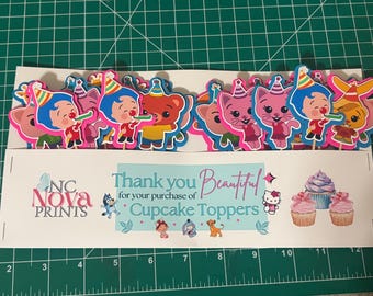 Plim Plim Cupcake Toppers