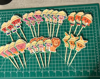 Safari Plim Plim Cupcake Toppers