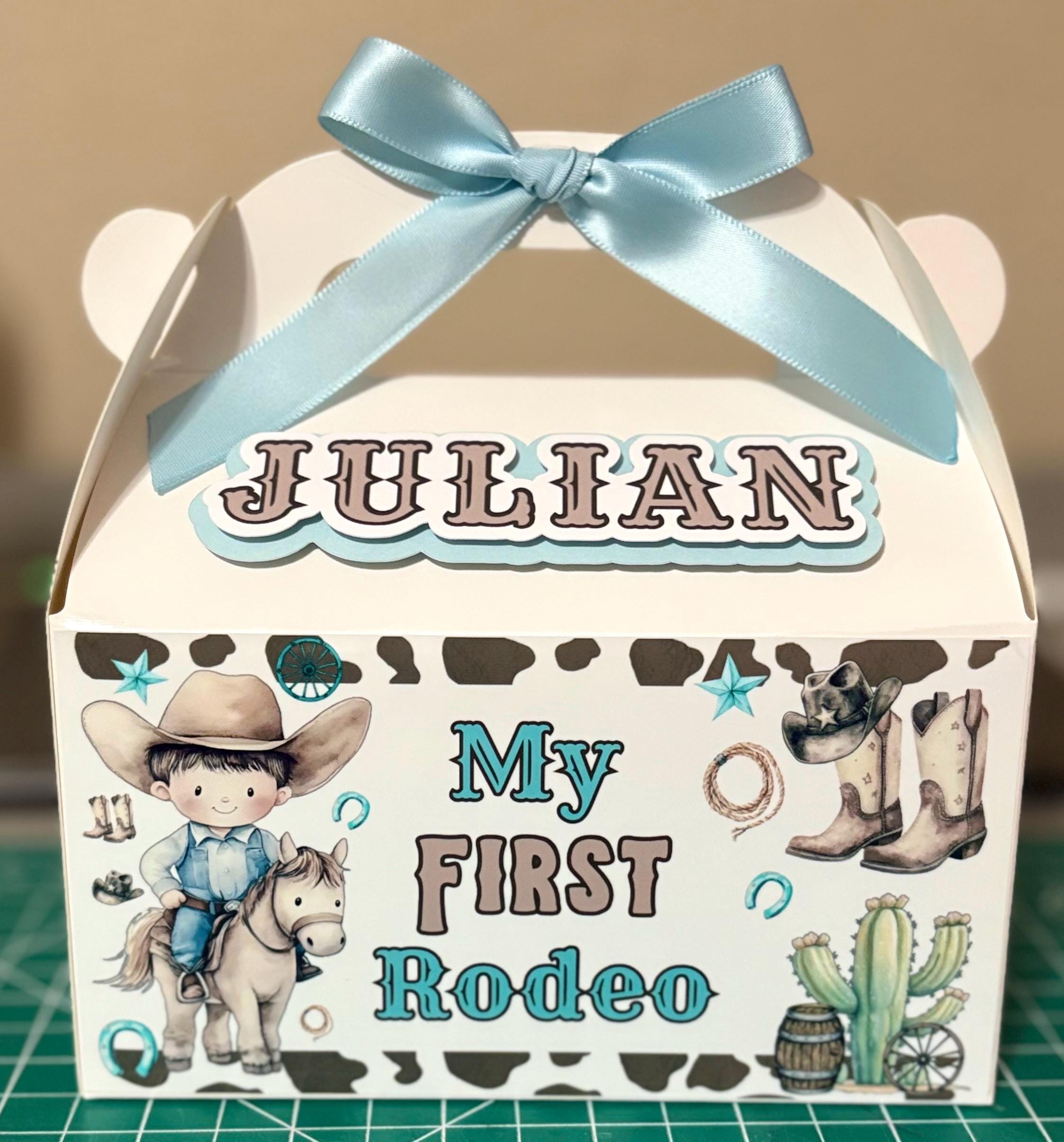 My First Rodeo Gable/candy Boxes - Etsy