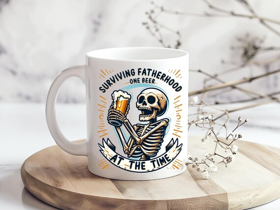 Funny Skeleton Dad Joke Mug - 11 Oz Ceramic Coffee Cup Gift For Father, Husband, Dad