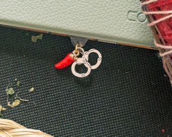 Handcuff and Spice Dust Plug Charms for E-Readers | Kindle Charm | Iphone | Ipad | Micro USB | USB-C