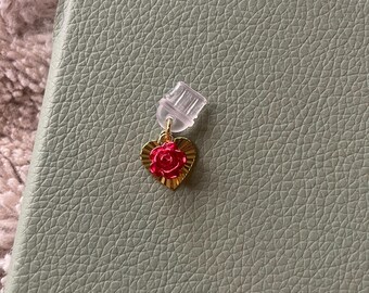 Pingente de coração banhado a ouro rosa e 18k para leitores digitais | Pingente para Kindle | iPhone | iPad | Micro USB | USB-C