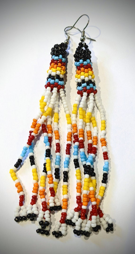 Seed bead earrings Gem