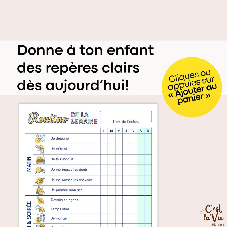 Donne à ton enfant des repères clairs
dès aujourd’hui!
Cliques ou appuies sur « Ajouter au panier »