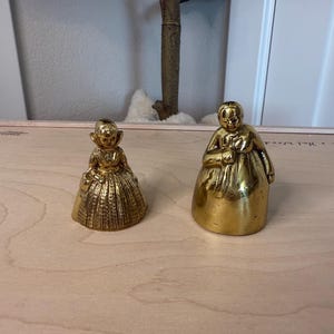 Antique Brass Lady Bells