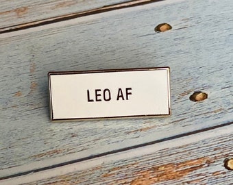 LEO AF Zodiac White Gold Hard Enamel Pin | I Am Series