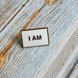 I AM White Gold Hard Enamel Pin | I AM SERIES