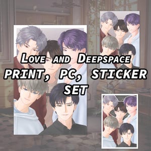 Love and Deepspace Art Print, Photocard, Sticker Set | Xavier, Zayne, Rafayel, Sylus, Caleb Illustration