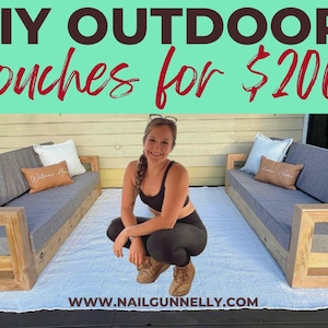 DIY Modern Outdoor Patio Sofa Couch Build Plans | Instant Digital ...