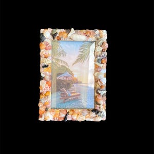 Seashell Picture Frame: Coastal Beach Decor, Holds 6x4 Photo