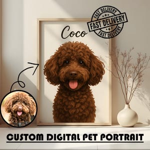 Custom Pet Illustration Portrait  , Illustration Dogs/Cats Portrait , Personalized Gift , Digital Pet Portrait , Realistic Pet Portrait