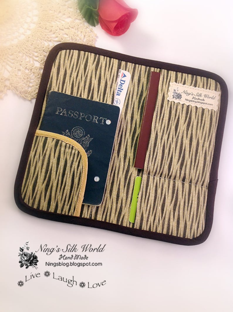 Passport Airline Ticket Credit Card Holder Cellphone Organizer Etsy