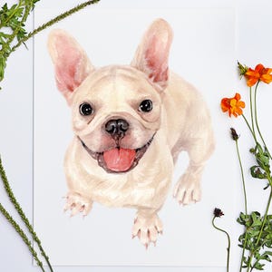 Mini ritratto di cane ad acquerello personalizzato, ritratto di gatto dipinto a mano, dipinto da foto, ritratto di animale domestico, ritratto di animale domestico reale, acquerello di animali domestici